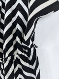 Lane Bryant Size 18W Black & White Chevron Stripe Dress