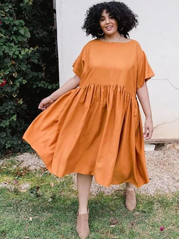 Tradlands Size 3X Burnt Orange Dress