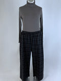 Sotela Size 7 (22) Black & Charcoal Plaid Trousers