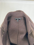 Eileen Fisher Size 1X (18) Brown Wool & Suede Jacket