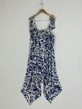 Alexis x Target Size 3X (24) White & Blue Abstract Dress