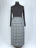 Jessica London Size 22W Gray & White Plaid Skirt NWOT