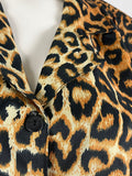Vintage Roaman's Size 14W Brown & Black Leopard Print Shirt