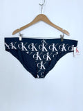 Calvin Klein Size 3X (24) Blue & White Logo Panties NWT