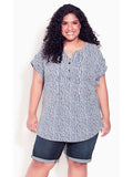 Avenue Size 30/32 Blue & Gray Dots Shirt NWT