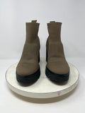 Eileen Fisher Size 10 Olive/Tan Stretch Knit Booties