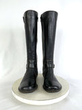 Born Size 8 Black Leather Wide Calf Boots NWOB