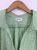 Wray Size 3X Green & White Stripe Dress