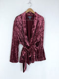 ModCloth Size 22W (3X) Cranberry Velvet Jacket