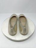 ecco Size 10 (41) Gold Metallic Crosshatch Wedge Ballet Flats
