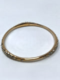 Alexis Bittar Rose Gold & Clear Pave Crystal Bangle Bracelet