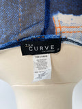 The Curve LA Size 3X (22W) Blues Patchwork Dress