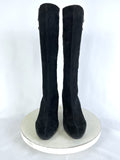 La Canadienne Size 8 Black Suede Buttons Boots