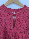 Torrid Size 5X (28) Burgundy Lace Shirt NWT