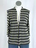 Ming Wang Size 0X (14) Black & Yellow Striped Knit Jacket NWOT