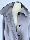 Lafayette 148 NY Size 24 Gray & Lavender Leather Piping Jacket