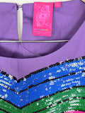 Queen of Sparkles Size XXL Purple Rainbow Heart Dress