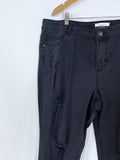 eloquii Size 20 Black Distressed Jeans