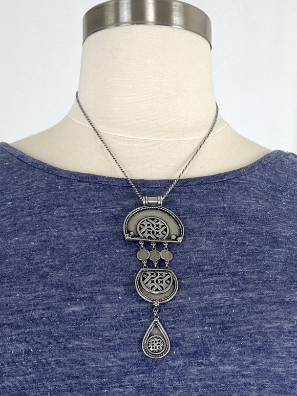 Ben Amun Silver Mixed Metals Pendant Necklace