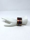 Copper Multi-Color Abstract Painted Cuff Bracelet