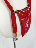 Red Multi Beaded African Handmade Purse