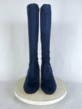 Boden Size 10.5 (42) Navy Blue Faux Suede Boots NWOB