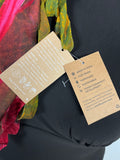 Matr Boomie Gold & Pink Floral Silk Scarf NWT