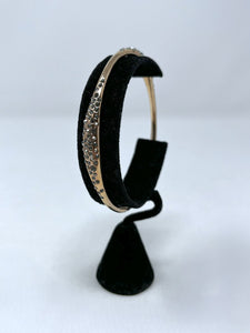 Alexis Bittar Rose Gold & Clear Pave Crystal Bangle Bracelet