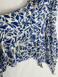 Alexis x Target Size 3X (24) White & Blue Abstract Dress