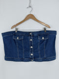 eloquii Size 22 Blue Denim Bustier Top