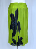 eloquii Size 18 Lime Green & Navy Large Floral Skirt