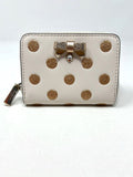 Kate Spade Ivory & Rose Gold Polka Dot Zip-Around Wallet NWOT