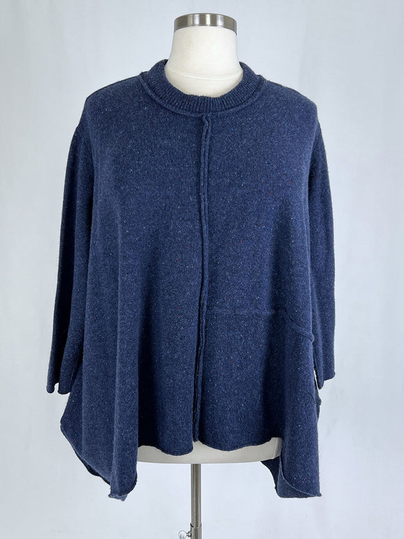 Banana Blue Size Open (M) Blue Speckled Oversized Sweater