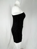 Lady Mocha Size 14 Black & Silver Studded Mini Dress