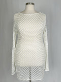 Nasty Gal Size 20 White Netted Crochet Dress NWT