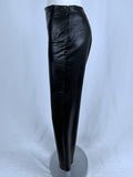 Vintage Dana Buchman Size 14 Black Croc Embossed Leather Pants