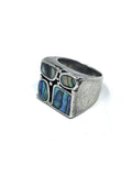 Size 8.5 Sterling Silver Abalone Ring