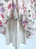 Pleione Size 3XL (24) Cream & Pink Floral Flounce Dress