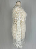 Nasty Gal Size 20 White Netted Crochet Dress NWT