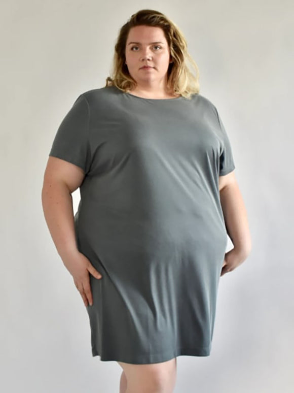 Altar Houseline Size 4X Gray Ribbed Dress NWT