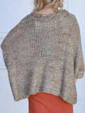 Pink Martini Size Open (S) Cream & Brown Sweater