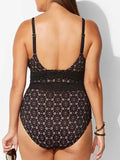 Swimsuits for All Size 24 Black & Beige Lace Swimsuit NWOT
