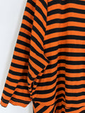 Unique Vintage Size 22 Orange & Black Stripe Dress