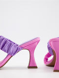 Asos Design Size 9 Pink & Purple Color Block Heels