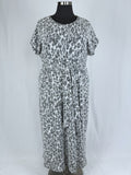 Dolan Left Coast 2X (22) Ivory & Black Animal Dots Dress