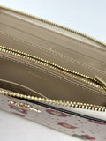 Coach White Multi Leather Ornaments Zip-Around Wallet NIB