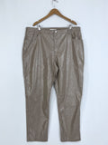 Abercrombie & Fitch Size 22R Taupe Faux Leather Pants