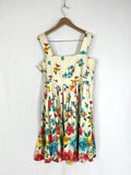 Jessica London Size 16 Cream Multi Floral Dress