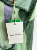 House of Sunny Size 12 Green & Lavender Abstract Dress NWT