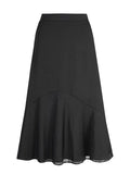 Jessica Simpson Size 22W (3X) Black Lace-Trim Skirt NWT